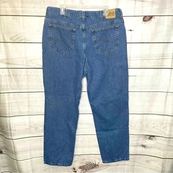 Lee Mens Blue Jeans 40x30 Regular Fit - Picture 4 of 9